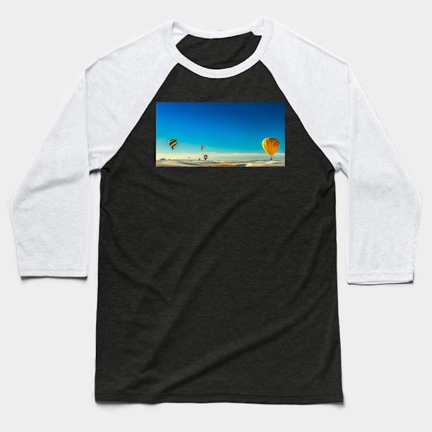 White Sands Hot Air Balloon Invitational Baseball T-Shirt by Gestalt Imagery